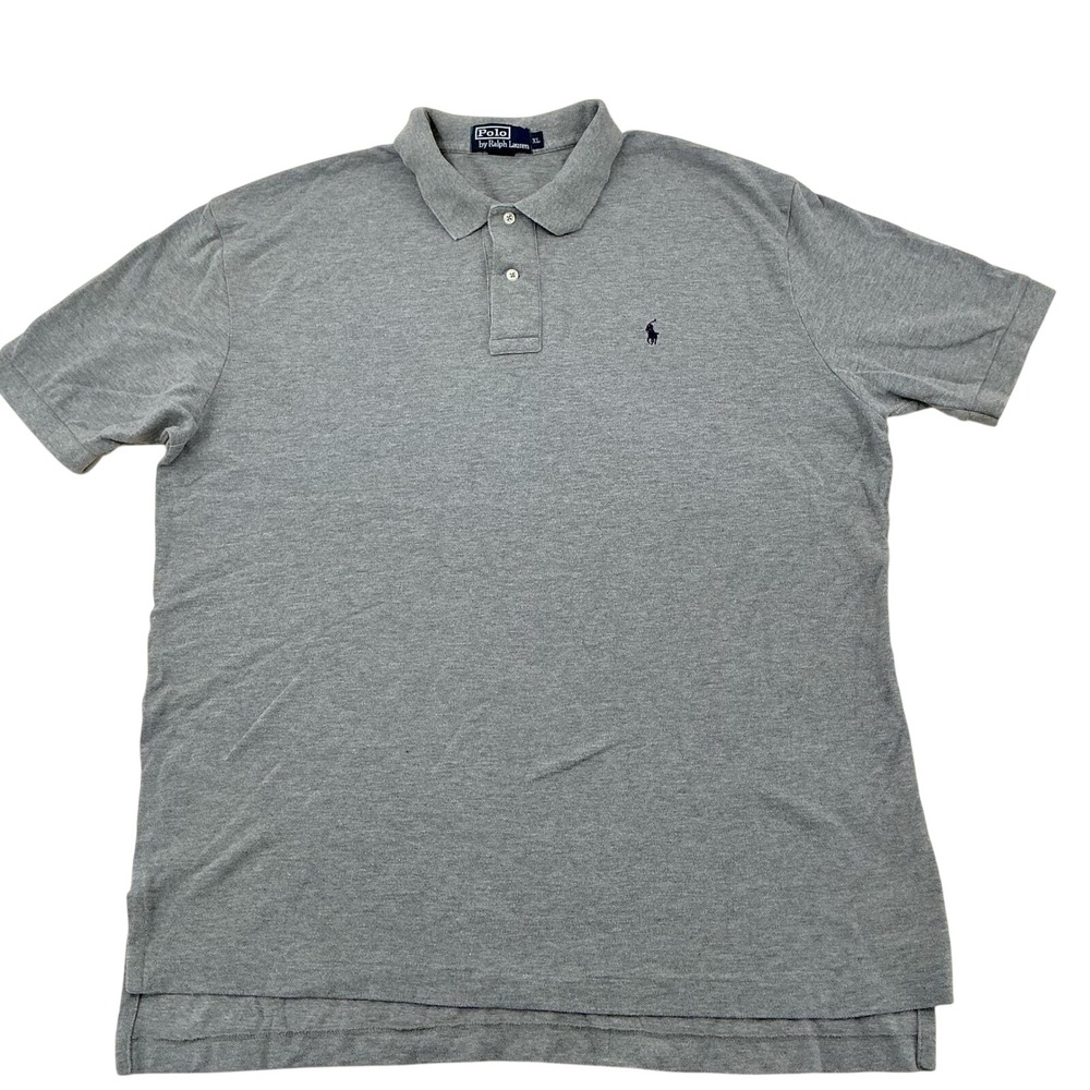 Poloโ Ralph Lauren Shirt Mens XL Grey Pony Logo Cotton Pique Classic Preppy XL